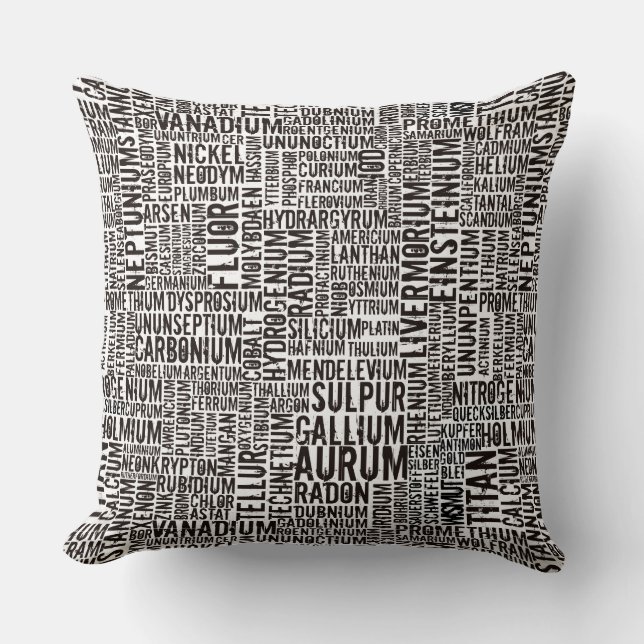 Coussin Éléments chimiques (Recto)
