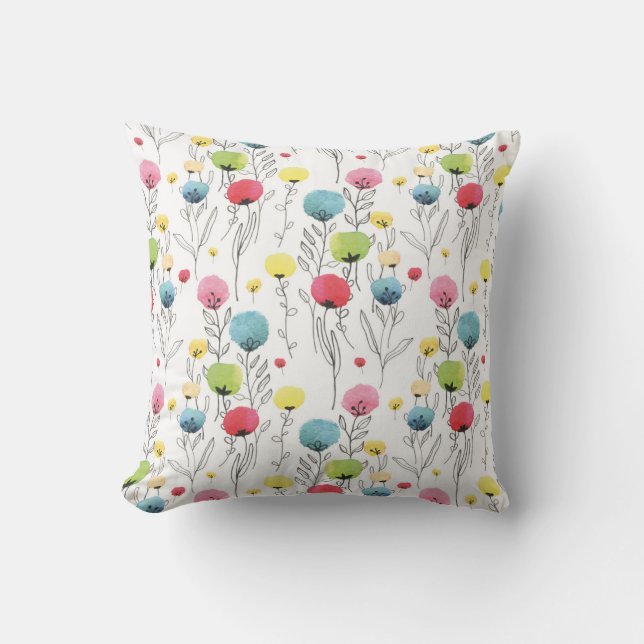 Coussin Eléments de design colorés, amusants, circulaires (Recto)