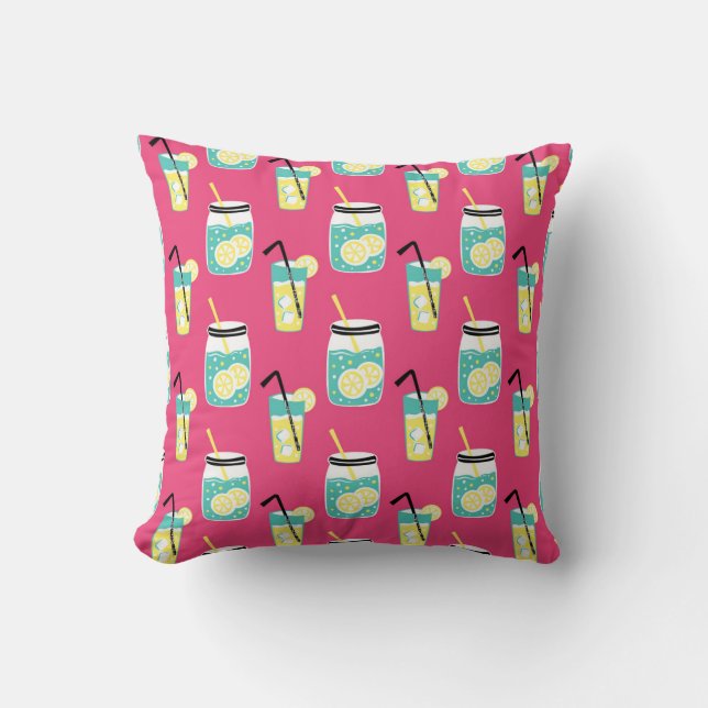 Coussin Eléments d'été écotiques, backgro sans soudure vin (Recto)