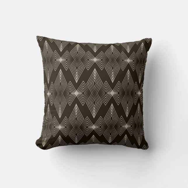 Coussin Éléments géométriques, ornement vintage sans coutu (Recto)