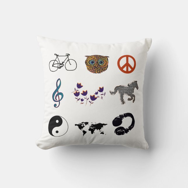 Coussin éléments graphiques regroupés (Recto)