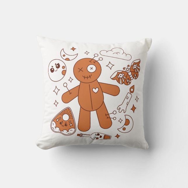 Coussin Éléments magiques foncés (Recto)