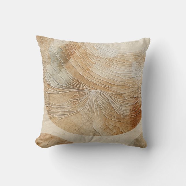 Coussin Éléments naturels neutres aériens Bohème Boho (Recto)