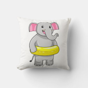 Coussin Eléphant à nager avec Lifebuoy