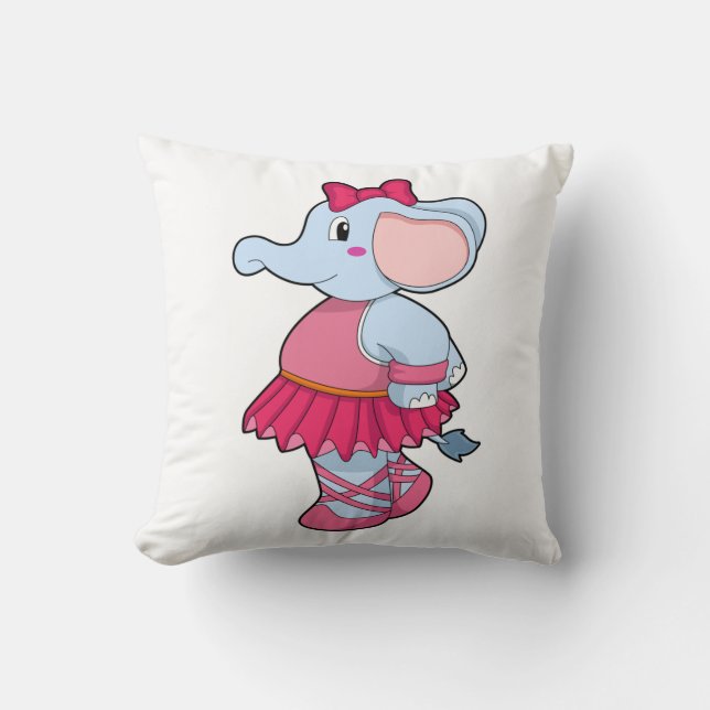 Coussin Eléphant au Ballet avec jupe (Recto)