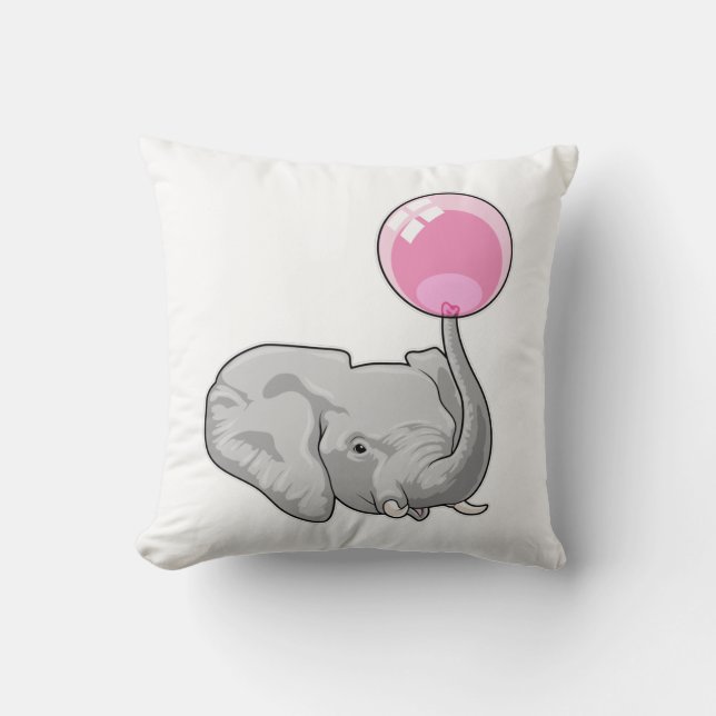 Coussin Eléphant avec ballon (Recto)