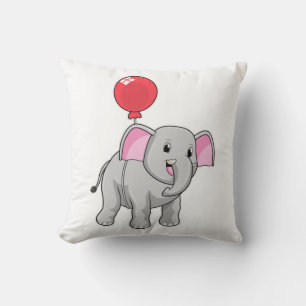 Coussin Eléphant avec ballon