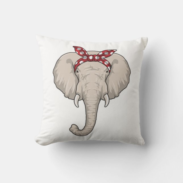 Coussin Eléphant avec Bandana (Recto)