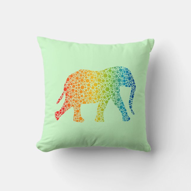 Coussin Eléphant avec points (Recto)
