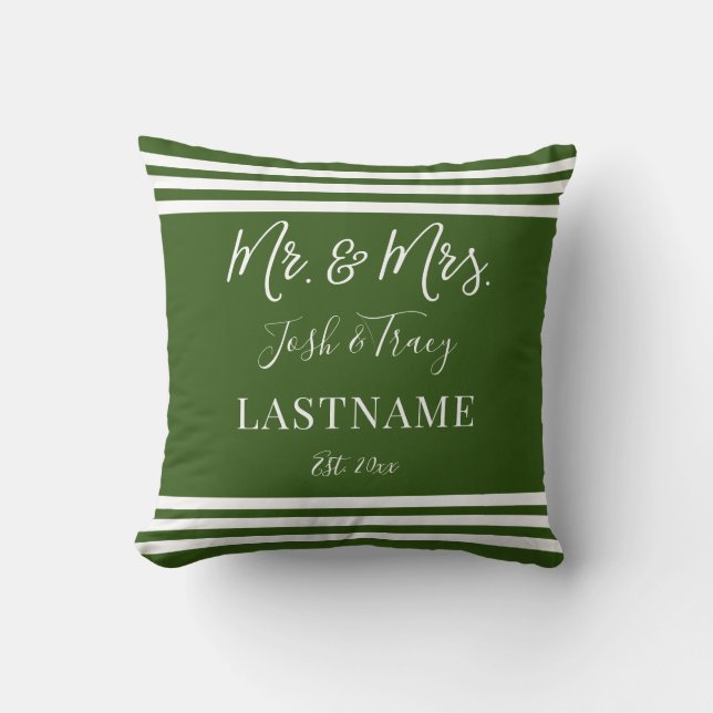Coussin Éléphant Bébé Fille avec Ruban Nom Personnalisé (Recto)