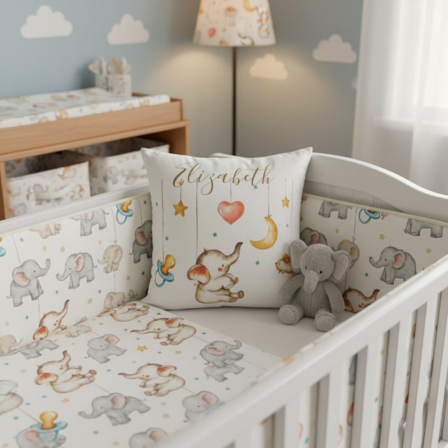 Coussin Éléphant bébé mignon  (Créateur téléchargé)