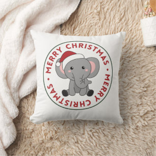 Coussin Elephant Christmas Snow Winter Animals Elephants T