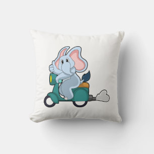 Coussin Elephant comme vélo avec scooter