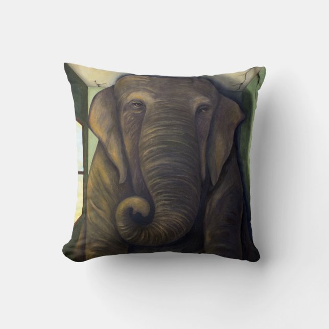 Coussin Éléphant dans la chambre (Recto)