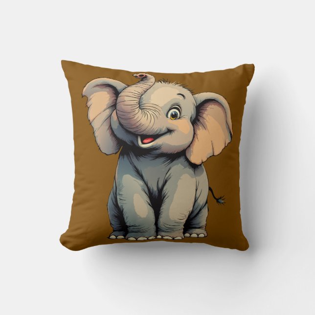 Coussin Éléphant de bébé adorable (Recto)