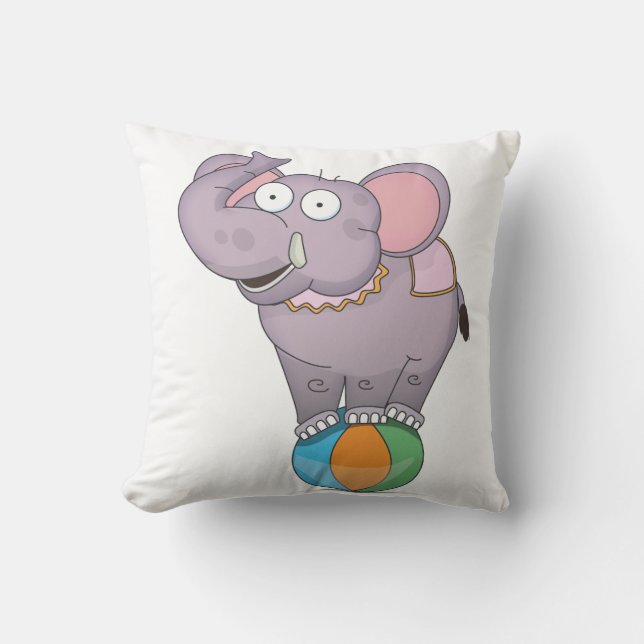 Coussin Éléphant de cirque (Recto)