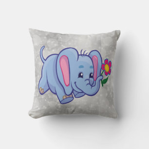 Coussin Éléphant de dessin animé mignon