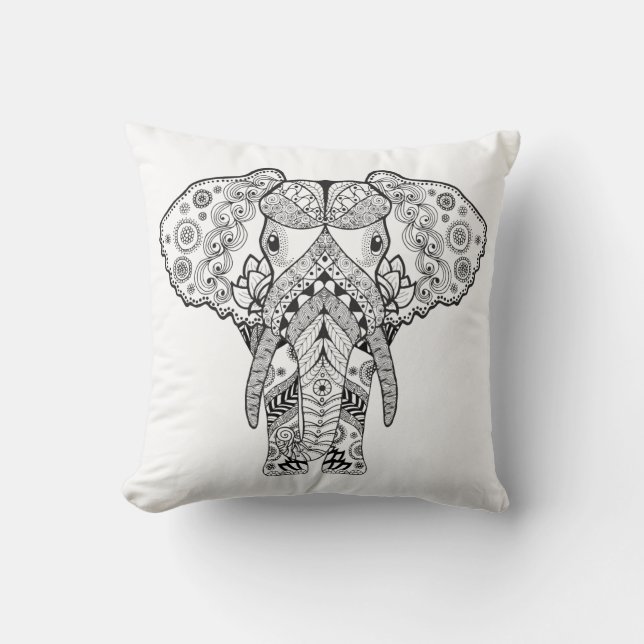 Coussin Éléphant de style (Recto)