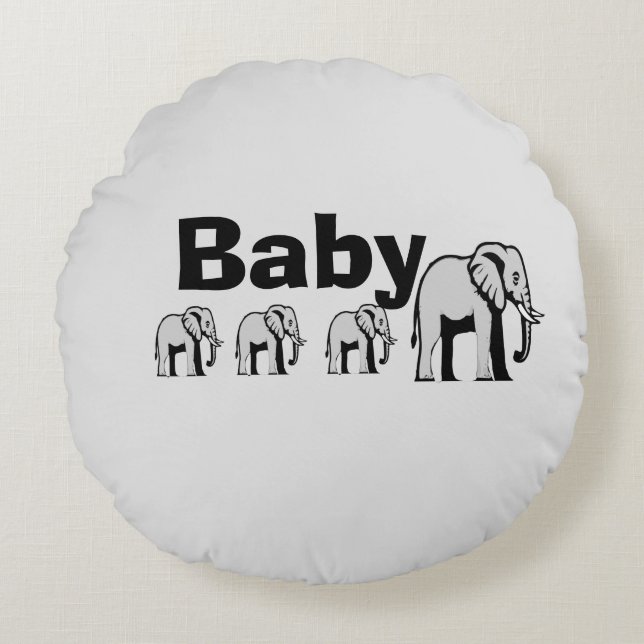 Coussin éléphant double face personnalisable (Devant)