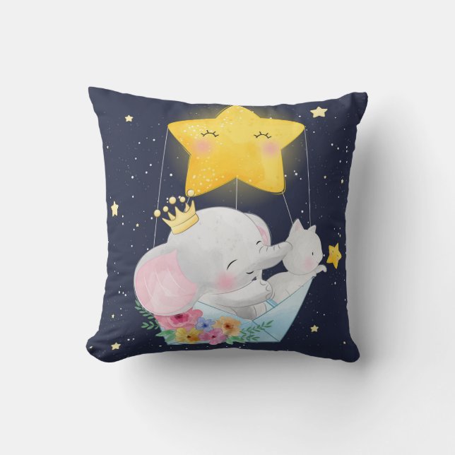 Coussin Elephant Et Kitten (Recto)