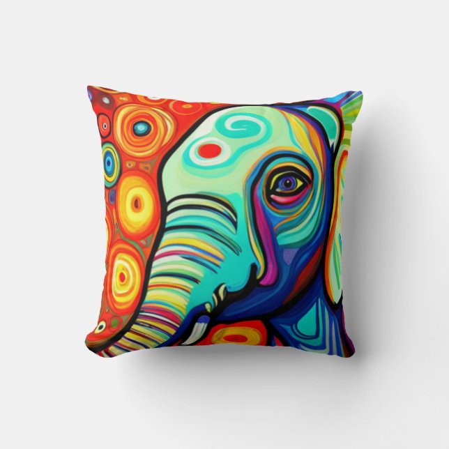 Coussin Eléphant excentrique (Recto)