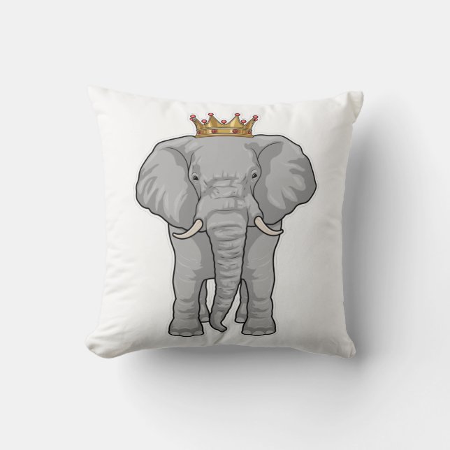 Coussin Elephant King Crown (Recto)