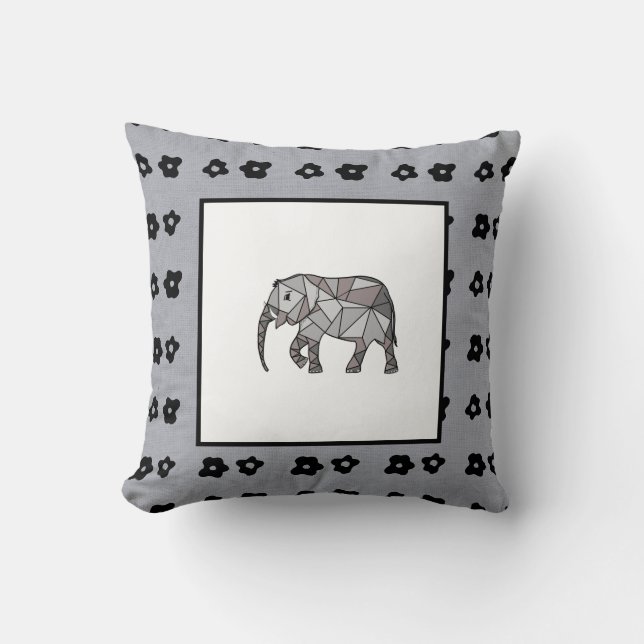 Coussin Elephant naissance moderne bébé garçon pour enfant (Recto)