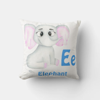 Coussin Elephant personnalise ABC : Lettre E - Ajouter vot