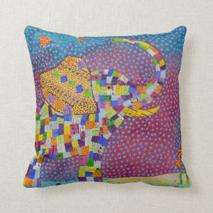 Coussin Éléphant piqué