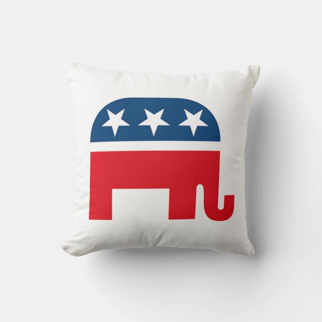 Coussin Eléphant républicain (Recto)