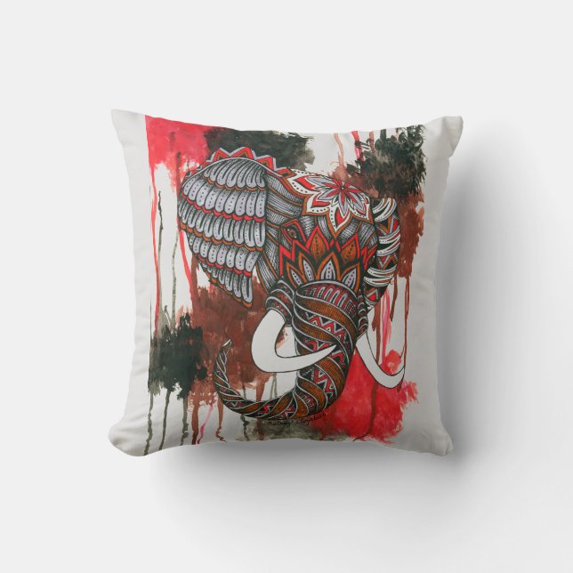 Coussin Éléphant royal (Recto)