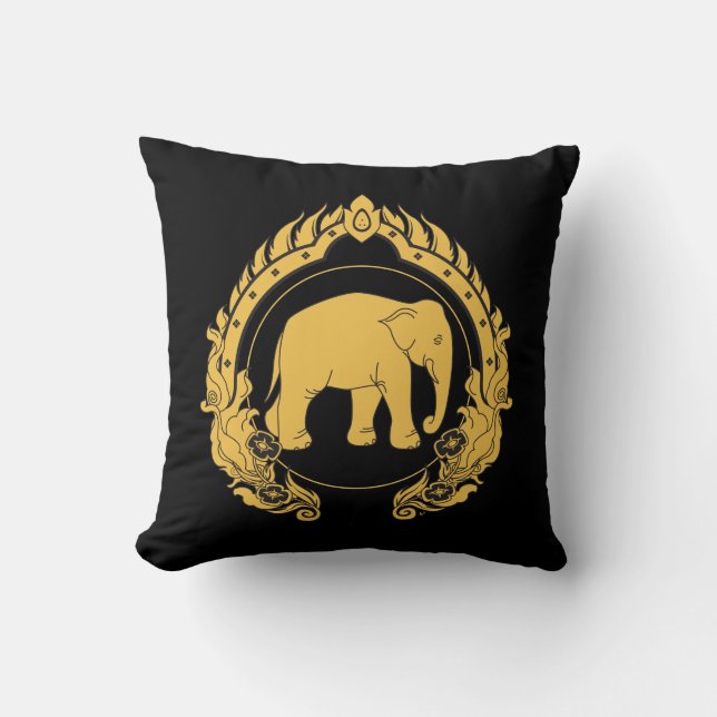 Coussin Éléphant thaïlandais (Recto)