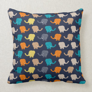 Coussin Eléphants de dessin