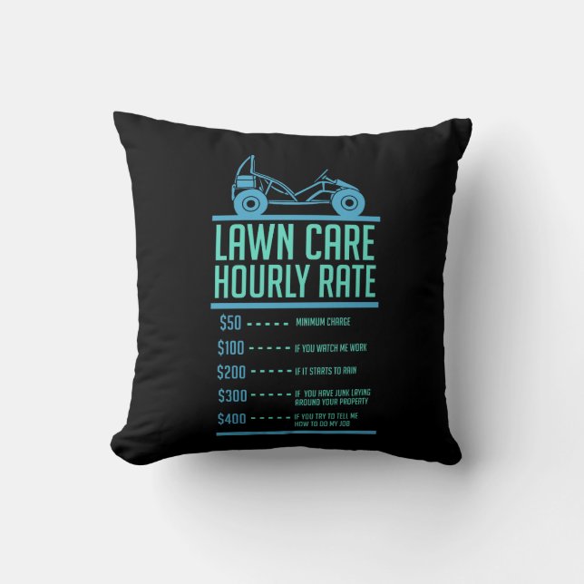 Coussin Élevage de pelouse - Soins de pelouse Taux horaire (Recto)