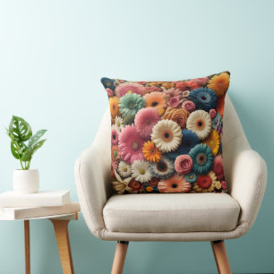 Coussin Élever votre espace coloré Gerbera Daisy Floral