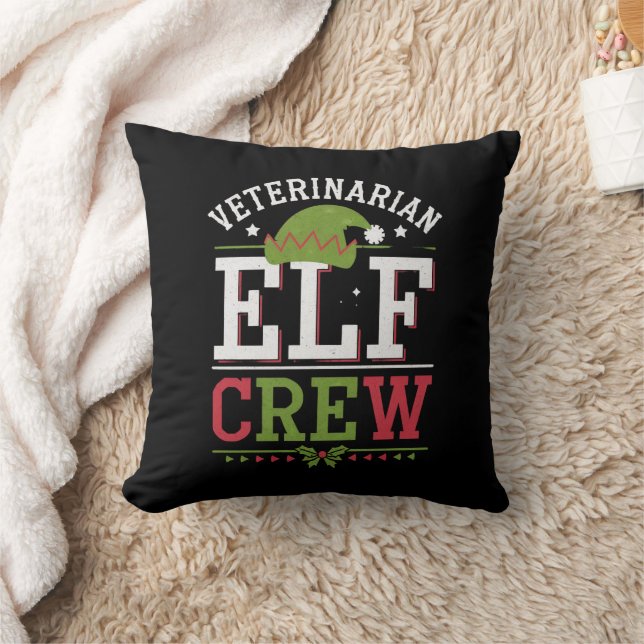 Coussin Elfe de Noël vétérinaire technicien vétérinaire  (Couverture)