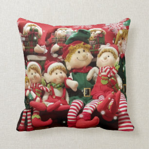 Coussin Elfes de Joyeux Noël