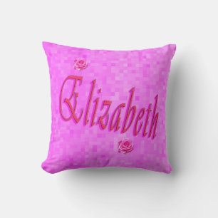 Coussin Elizabeth Girls Nom Logo,