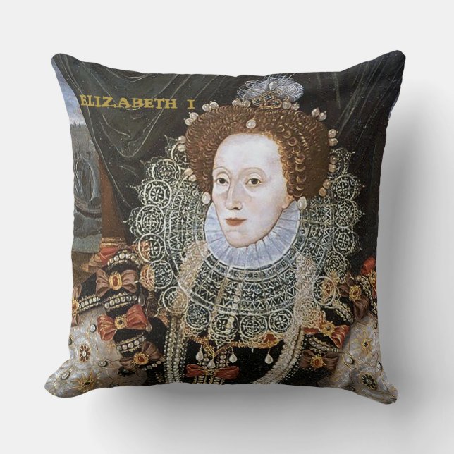 Coussin Elizabeth I et reines d'Angleterre d'Anne Boleyn (Recto)