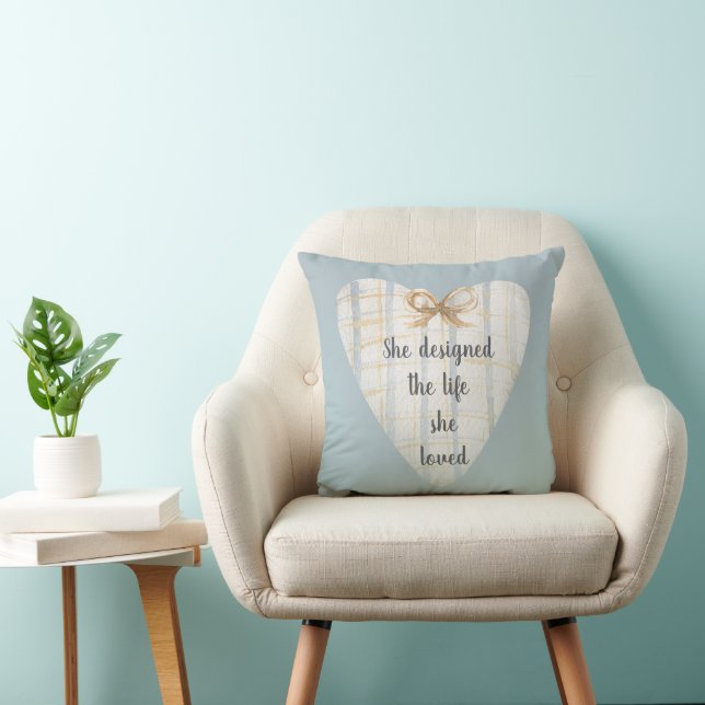 Coussin Elle a conçu la vie qu'elle aimait Inspirational  (Chaise)