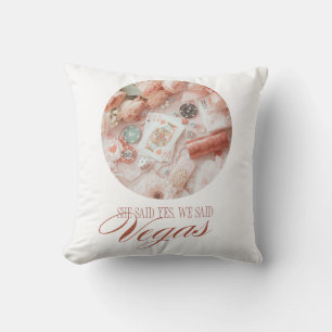 Coussin Elle a dit oui, nous avons dit Vegas Design Fémi