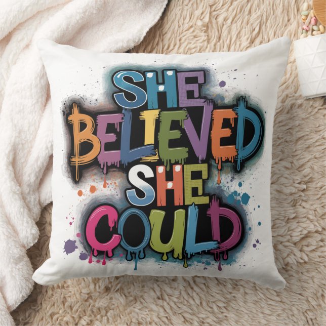 Coussin Elle Croyait Qu'Elle Pourrait - Inspirationnel (Couverture)