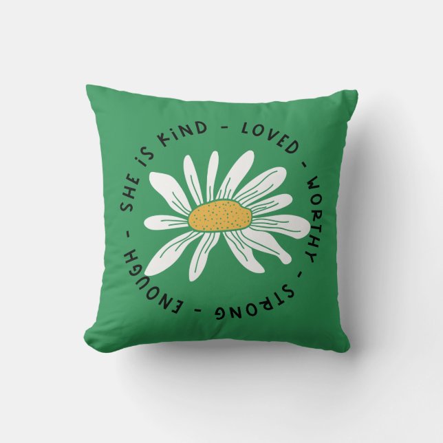 Coussin Elle est amoureuse et mérite une citation assez fo (Recto)