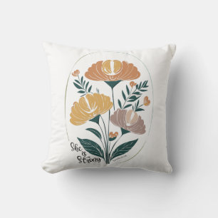 Coussin Elle est forte Psalm Boho Christian Inspiration T