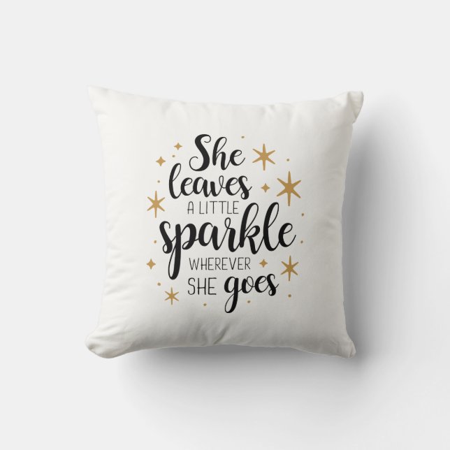 Coussin Elle Feuille Un Peu Étincelante Red Love Cushion (Recto)