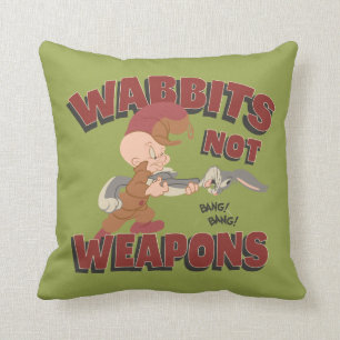 Coussin ELMER FUDD™ & BUGS BUNNY™ "Wabbits Not Arms"
