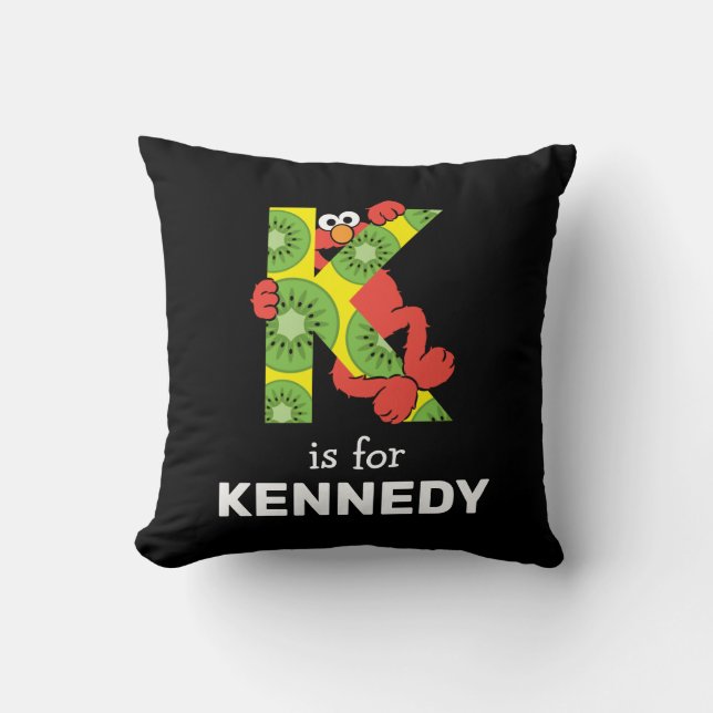 Coussin Elmo Alphabet | K Kiwi (Recto)