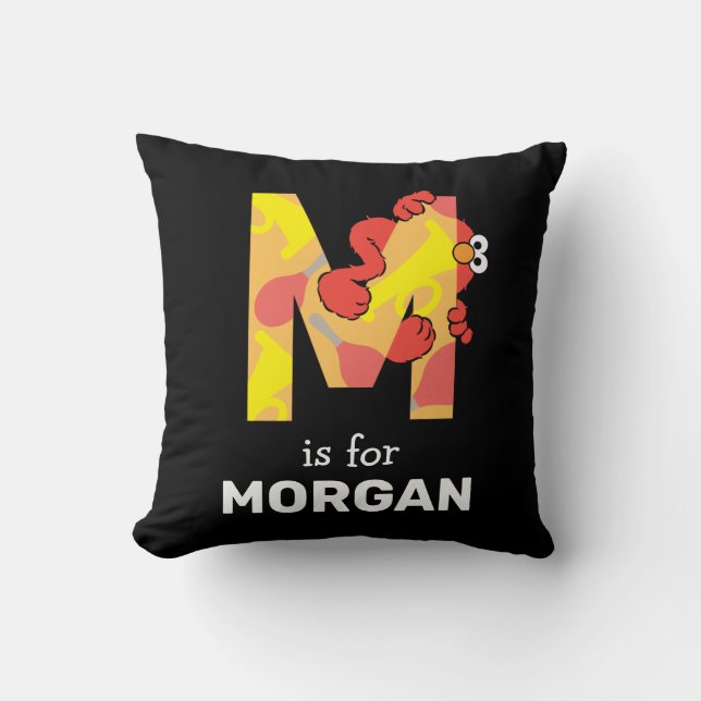 Coussin Elmo Alphabet | M Musique (Recto)
