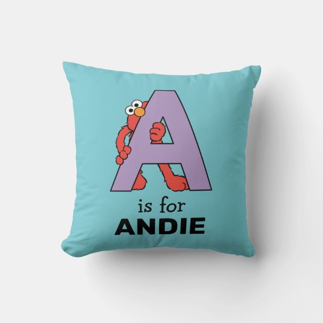 Coussin Elmo Alphabet | Un Pourpre (Recto)