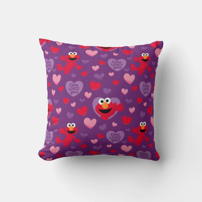 Coussin Elmo vous aime Motif de la Saint Valentin (Recto)
